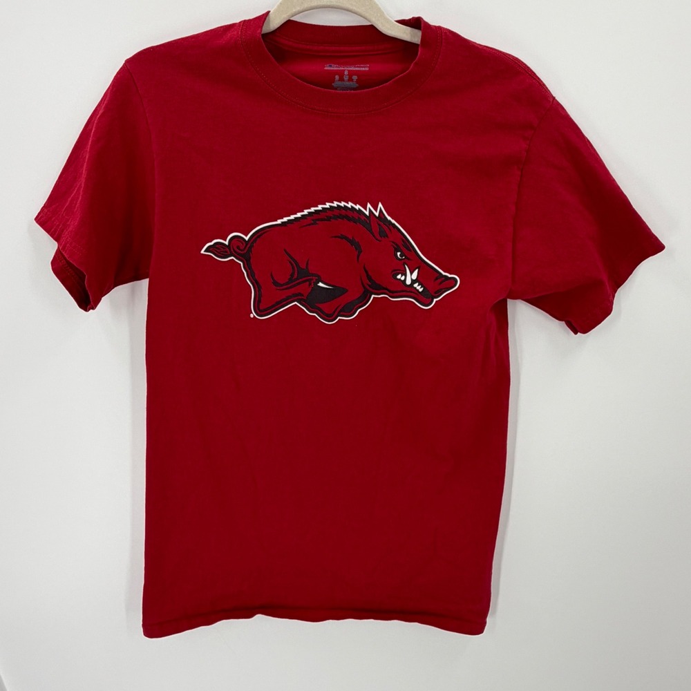 Champion Arkansas Razorbacks Graphic T-Shirt Small Red NCAA Sportswear